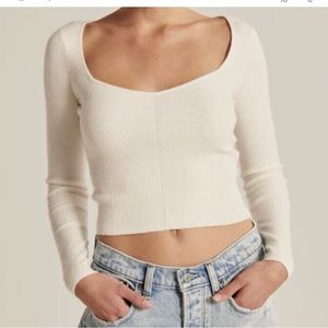 Abercrombie & Fitch Sweetheart Neckline Sweater